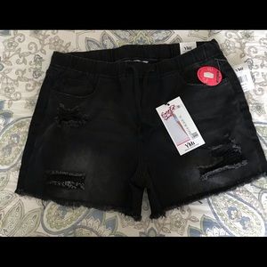 Ymi Black Denim Shorts